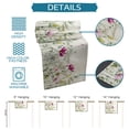 thumbnail image 7 of Table Runner Dresser Scarves 60 Inch Long, Watercolor Spring Flower Plants Linen Dining Table Runners Botanical Leaves on Burlap Cotton Tabletop Scarf for Wedding Holiday Party Kitchen, 7 of 7