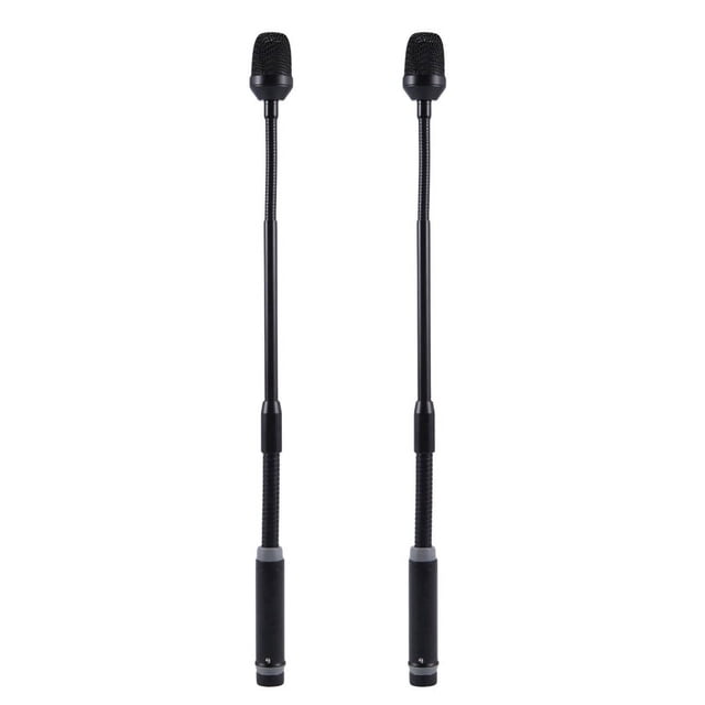 2X Microphone DJ Professionnel Col de Cygne Dynamique pour Mixeur Disque Dédié Microfone KTV Bar