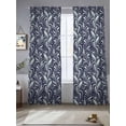 thumbnail image 2 of Blossoming Petals and Leaves Sheer Curtains 2 Panels Set Abstract Polka Dot Green Blue Sheer Window Curtains Light Filtering Rod Pocket Voile Drapes for Bedroom Living Room 52"X96", 2 of 8