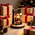 thumbnail image 5 of Clearance! Resin Santa Figurine Christmas Night Light, Christmas Decorations for Home, Vintage Glowing Christmas Decor for Desktop Shelf, 5 of 7