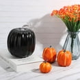 thumbnail image 5 of Thanksgiving Fall Pumpkin Decor，7 Pcs Assorted Sizes Harvest Artificial Pumpkins，for Fall Autumn Halloween Thanksgiving Decorations Outdoor Pumpkin Decorations, 5 of 5