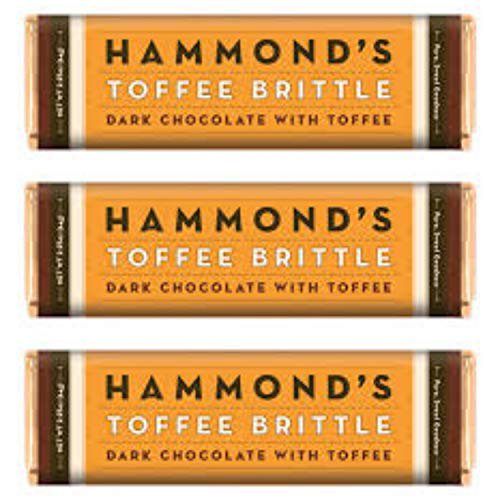 Hammond's Candies Toffee Brittle Dark Chocolate Candy Bar Chocolate