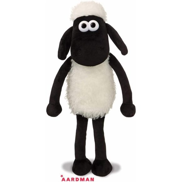 Shaun the Sheep Plush Toy, Black and White, Suitable for Both Adults and Children