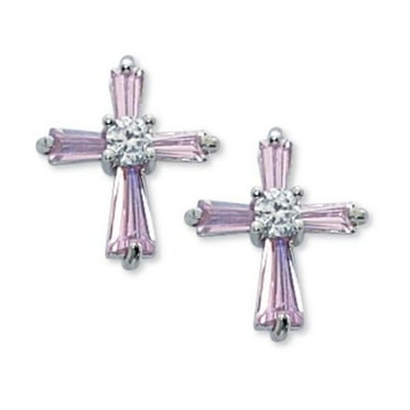 McVan EAR2 Pink Cubic Zirconia Earrings Boxed