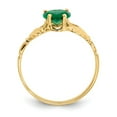 thumbnail image 2 of 14K Yellow Gold Ring Band Themed (05) May Synthetic Birthstone, Size 9, 2 of 5