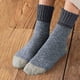 thumbnail image 1 of Calcetines de invierno para hombre y mujer, cómodos, transpirables, de punto, con cordón, de tubo medio, de algodón., 1 of 4