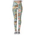 thumbnail image 1 of Gibobby Running Pantalones deportivos Yoga Medias con estampado huevos Pascua a la moda para mujer, mallas paraportivas Yoga con Control para mujer, mallas cintura alta（Azul， M), 1 of 5