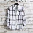 thumbnail image 2 of Towmus Plus Size Plaid Flannel Shirt for Women Long Oversized Button Down Flannel Top Casual Blouses Outfits, 2 of 4