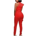 thumbnail image 4 of Nnhblu Red Bodycon Jumpsuit for Women Ruffled Sleeveless evening jumpsuits for women elegant classy Summer Romper for Women Jumpsuit Fashion M, 4 of 8