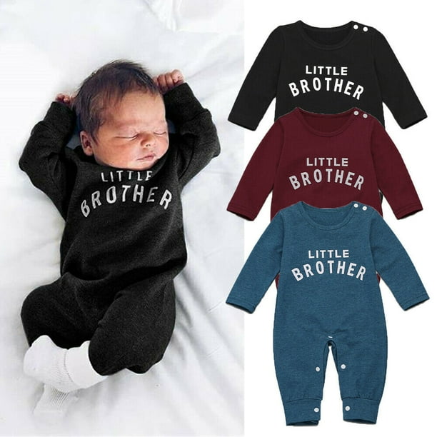 Winter Newborn Baby Boys Little Brother Romper Jumpsuit Bodysuit