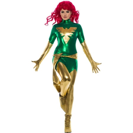 Secret Wishes Womens Green Phoenix Halloween Costume