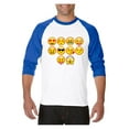 thumbnail image 1 of MmF - Mens Raglan Sleeve Baseball T-Shirts, up to Size 3XL - Emoji Entourage, 1 of 4
