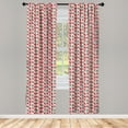 thumbnail image 4 of Ambesonne Watercolor Window Curtains, Abstract Watermelon, Each 28" W x 95" L, Coral Pink Turquoise, 4 of 4