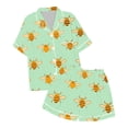thumbnail image 1 of Ensemble de Pyjama Imitation Soie Imprimé pour Filles, 1 of 4