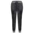 thumbnail image 4 of BLVB Women's Velour Sweatpants Winter Velvet Trouser Joggers Soft Comfy Active Yoga Sportswear Lounge Pants with Pockets Dark Gray, 4 of 6