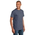 thumbnail image 5 of Gildan Men Lightweight T-Shirt, Softstyle Short Sleeve Crafting Tee - Heather Navy, Sizes S-3XL, 65/35 Poly/Cotton, 5 of 6