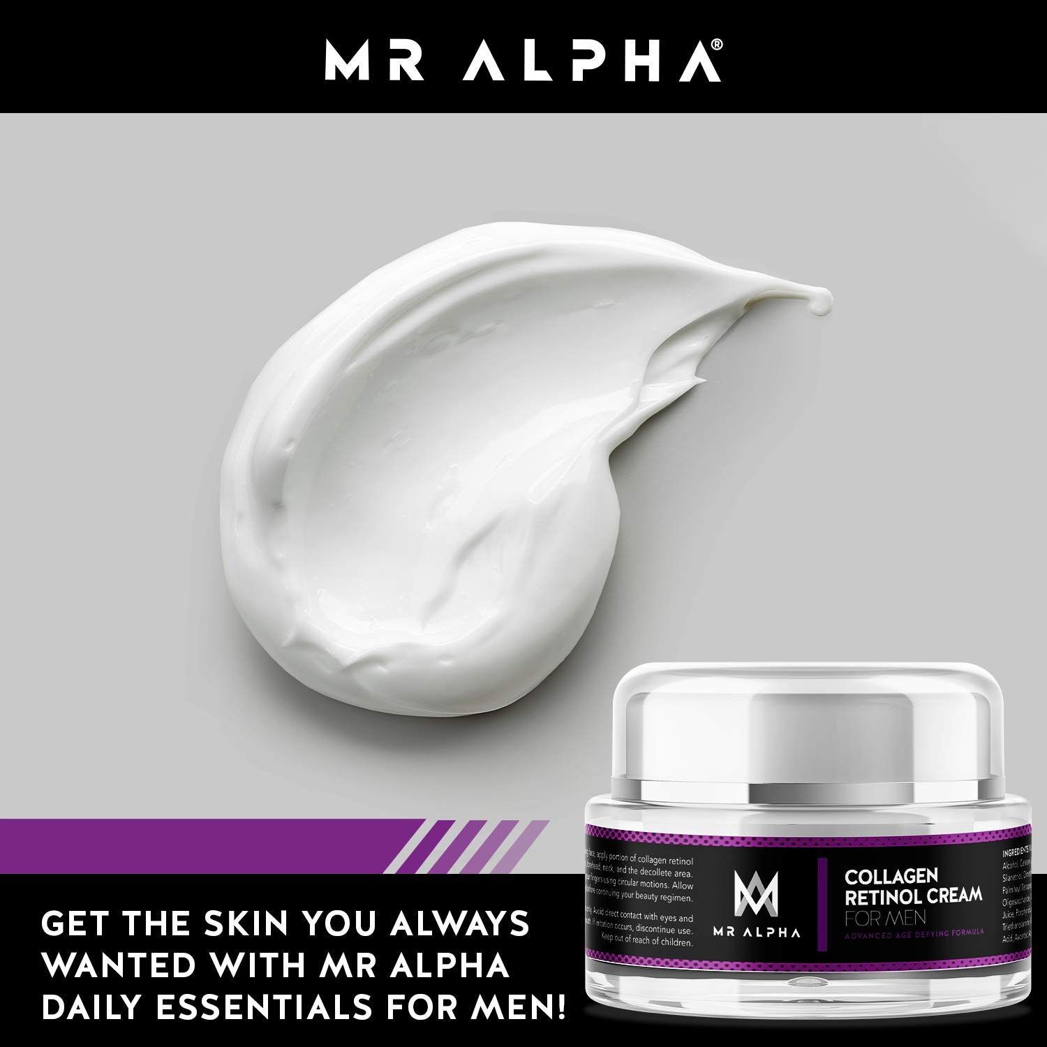 MR ALPHA Collagen Retinol Face Cream Anti Aging Moisturizer for Men, 30ml - image 3 of 3