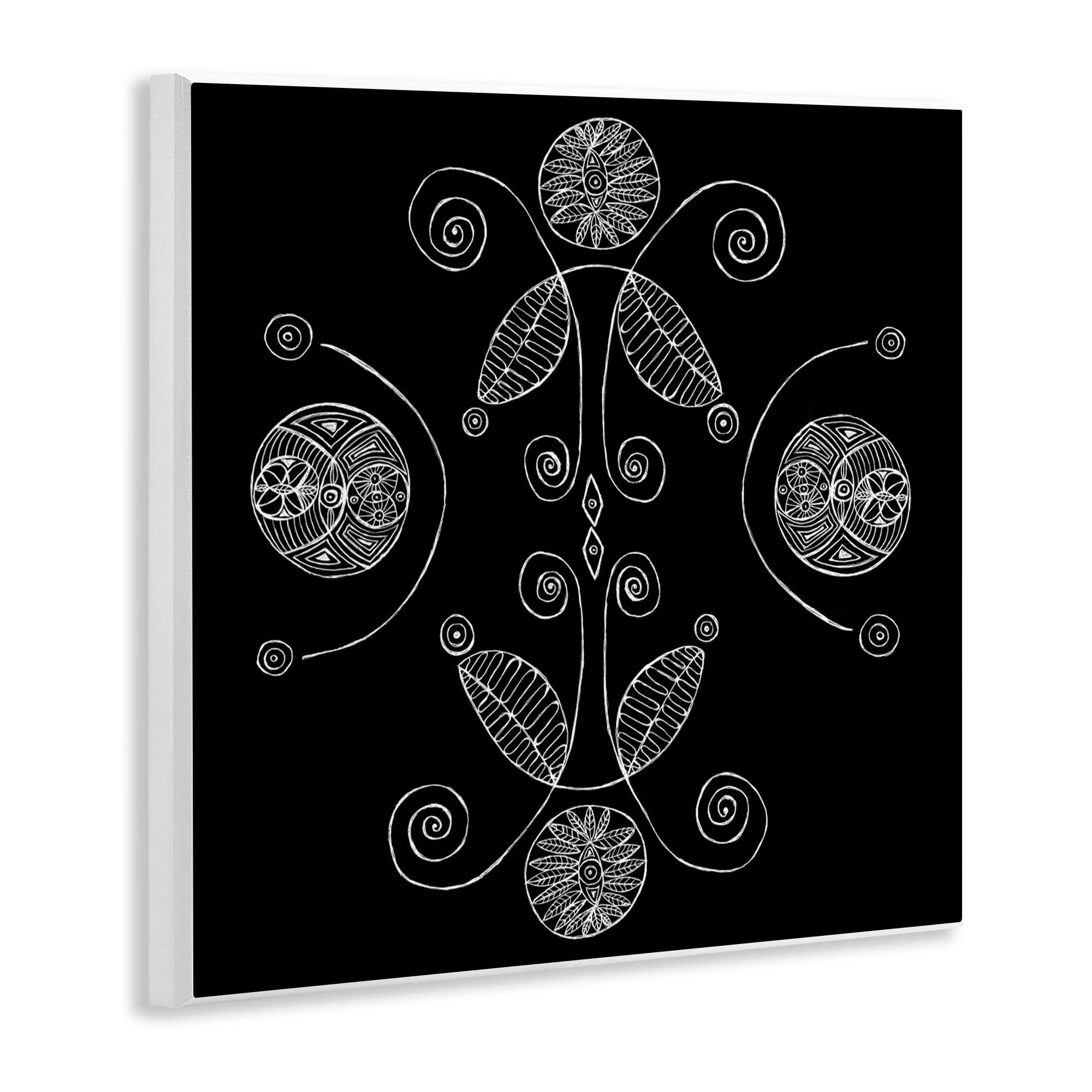 Stupell Industries Curved Fractals & Leaves Wall Plaque Art, design by El Perkin
