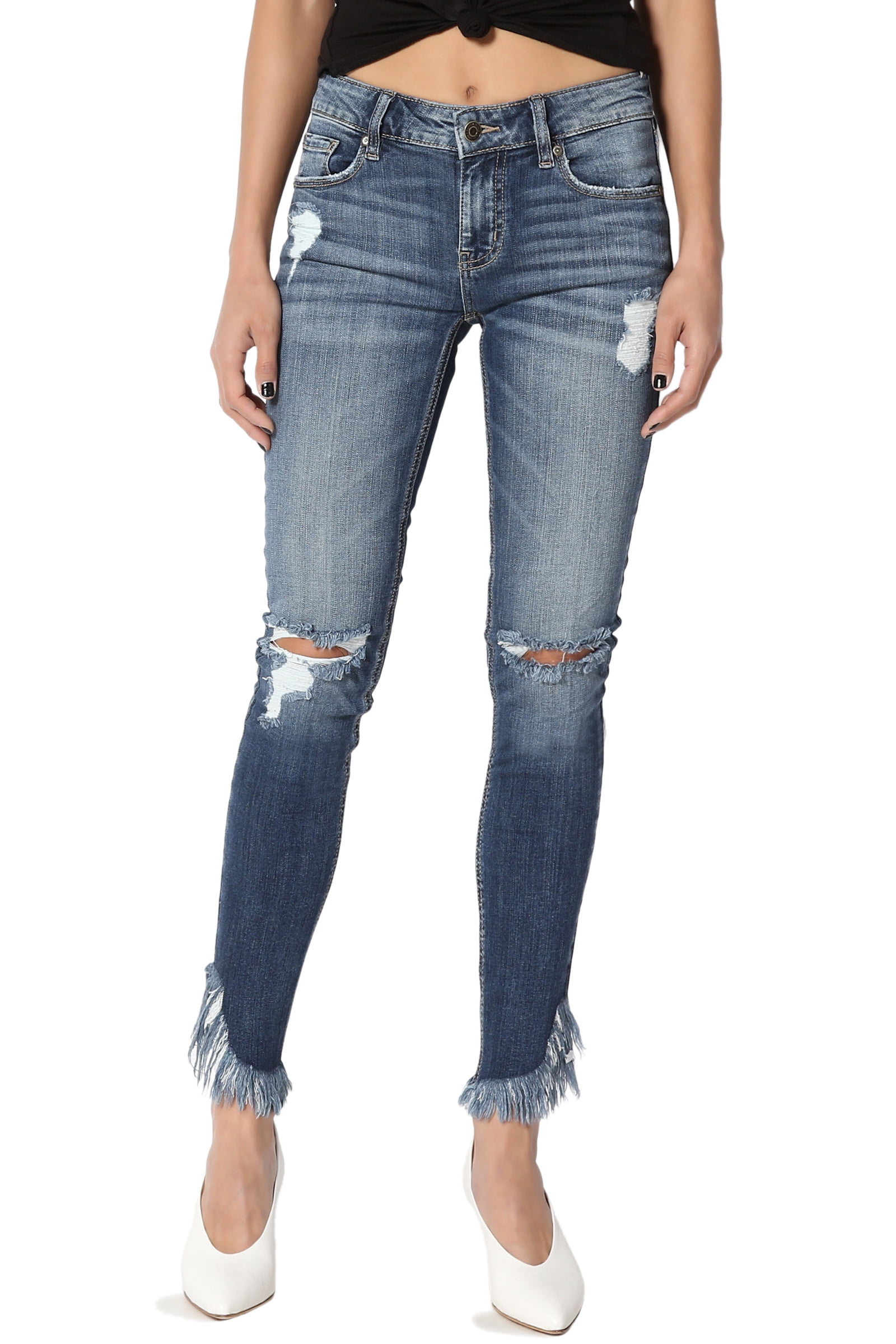 jeans with fringe hem