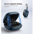 thumbnail image 6 of Suritch Case for Beats Powerbeats Pro Earbuds with Magnetic Lid Lock and Carabiner, Protective Shockproof Cover, Blue, 6 of 7