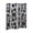 Silver, variant on Roundhill Furniture 4-Panel Room Divider, Decorative Folding Freestanding Privacy Screen, White
