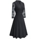 thumbnail image 3 of Vestido de cóctel de fiesta retro elegante con encaje calado y vuelo para mujer, 3 of 7