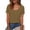 *Khaki, variant on ClodeEU Womens Shorts Sleeve Crop Tshirt ,Summer Y2K Lace Square Neck Slim Fitted Basic Ribbed Tee Blouse Shirts White,Womens Plus XL