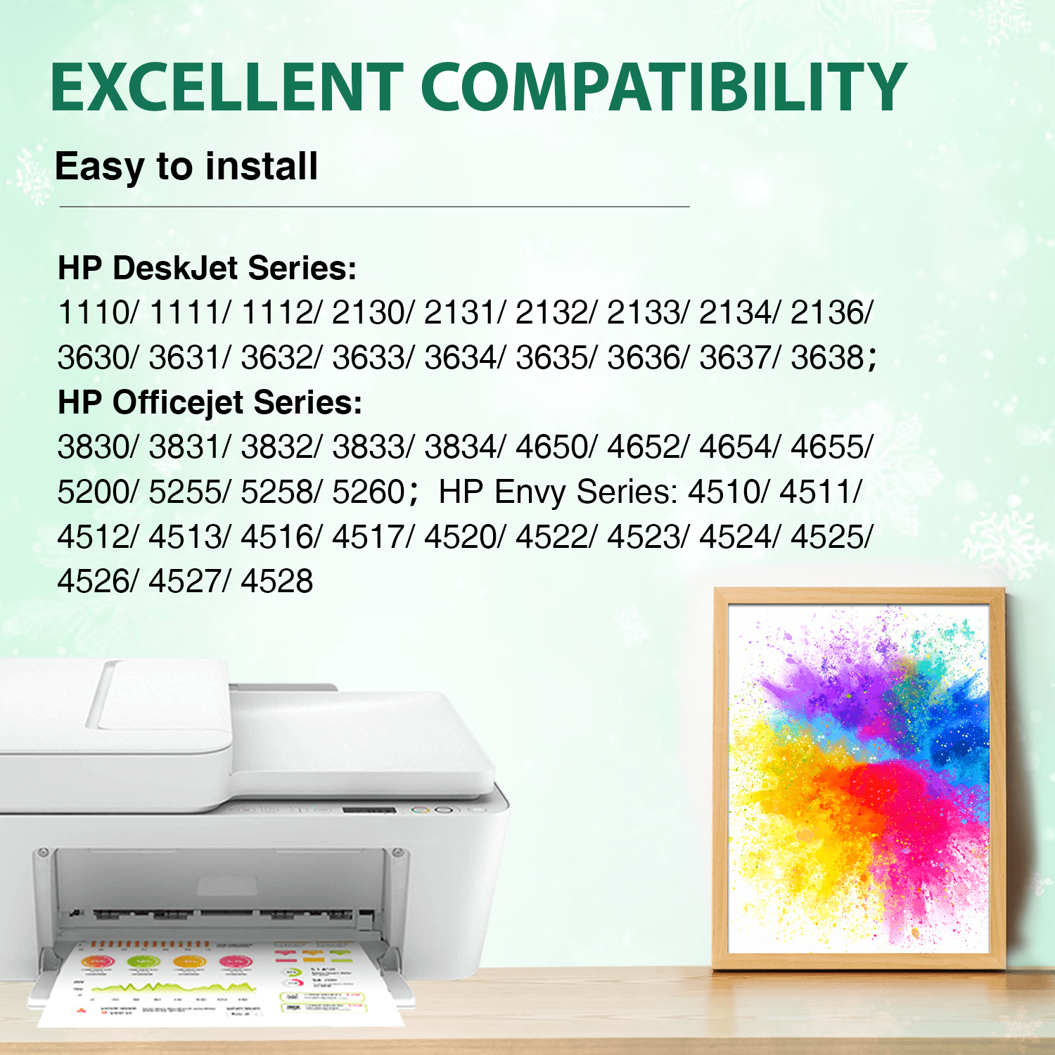 63XL Ink Cartridges Compatible for HP 63 Ink Cartridges for HP Ink 63 for OfficeJet 3830 4650 5255 5200 Envy 4520 4512 Printer (2 Pack)