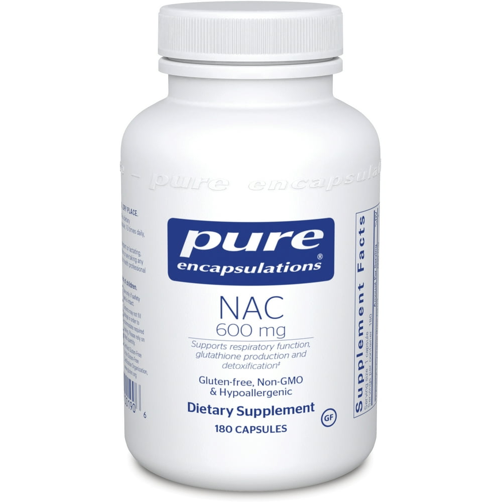 Pure Encapsulations NAC 600 mg NAcetyl Cysteine Amino Acid