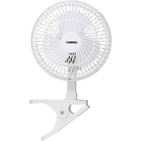 

Lorell Clip and Table Fan 152.4 mm Diameter 2 Speed Adjustable Tilt Head 9.5 Height x 7.9 Width x 6 Depth White