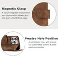 thumbnail image 5 of Nalacover Retro Wallet Case for iPhone 14 Pro Max, Premium PU Leather Shockproof Case with Card Slots Holder Kickstand Magnetic Clasp Phone Cover Vintage Design Wrist Strap Flip Folio Case,Brown, 5 of 11