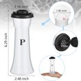 thumbnail image 4 of Set of 2 Plastic Salt and Pepper Shakers with Lids Large Moisture Proof Salt Shaker Pepper Container Hourglass Covered Salt and Pepper Holder for Home Kitchen Restaurant Camping, 4 of 5