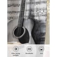 thumbnail image 6 of Sheer Curtains 45 Inch Length, Black Grey Guitar Semi Sheer Curtains Light Filtering Window Treatment, Vintage Musical Guitar Sheet Abstract Privacy Voile Drapes for Living Room Bedroom 52x45 Inch, 6 of 7