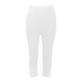 thumbnail image 6 of Capri Leggings for Women 2026 Summer Elastic High Waist Mesh Matchwork Casual Workout Cropped Yoga Pants, 6 of 9