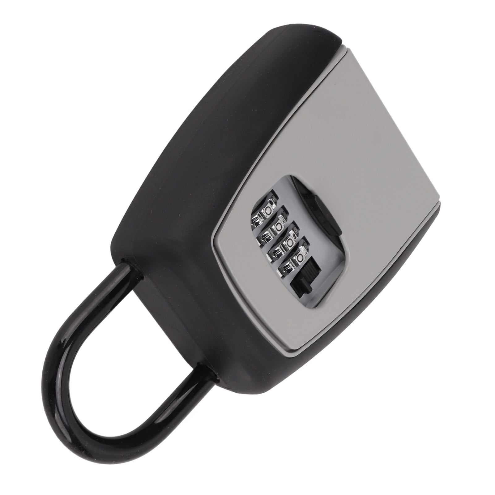 NFTIGB Key Lock Box Hanging Portable Resettable 4-Digit Combination Password Lockbox for Home Warehouse Security Heavy-Duty Weather-Resistant Key Storage Case Box with Loop (6.69 inches / 17 cm)