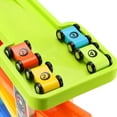 thumbnail image 4 of Wooden Car Ramp Racer Car Race Track For Toddlers With 8 Wooden Racing Cars Race Track, 4 of 8