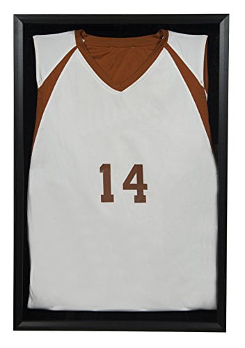 20 inches x 30 inches Black Jersey Wall Display Case Shadow Box Snap Sports 