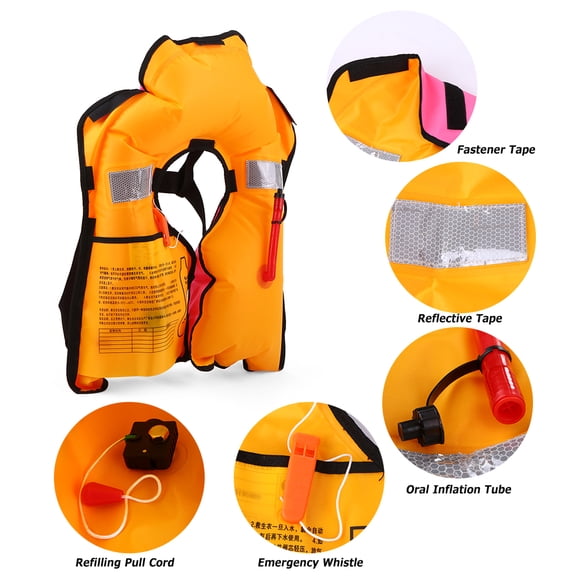 Adult Manual Inflatable Life Jacket Adult Life Vest Water Sports Swimming Fishing Survival Jacket