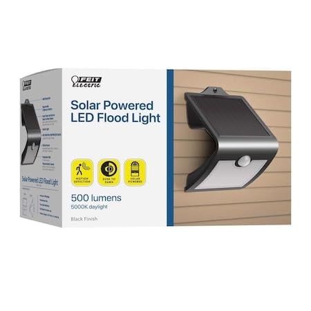 Luz de seguridad solar Feit Electric con sensor de movimiento LED negra