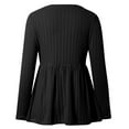 thumbnail image 5 of Fgnfyis Women Maternity Tops Long Sleeve Crew Neck Ribbed Shirts for Pregnancy Wear Black M, 5 of 6