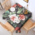 thumbnail image 2 of Pioneer Flower Floral Print Pattern Square Tablecloth,Waterproof Square Table Cover,Wipeable Spillproof Washable Table Cover for Home Kitchen Party Decor 42"X42"(107x107cm), 2 of 6