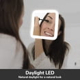thumbnail image 2 of 10X MAGNIFYING LIGHTED MAKEUP MIRROR Daylight LED Vanity Bathroom Travel Compact, 2 of 6