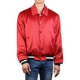 thumbnail image 2 of Ma Croix Men's Premium Satin Hipster Inspired Button Up Light Activewear Mesh Lined Bomber Jacket, 2 of 7