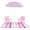 Pink, variant on Costway 4 PCS Beach Umbrella Set with 2 Foldable Chairs & Picnic Blanket, Tilt Mechanism Pink