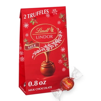 4 pack) Lindt LINDOR Milk Chocolate Christmas Candy Truffles Favor