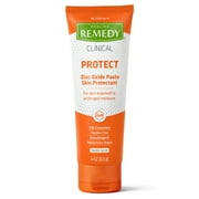 Medline Remedy Clinical Zinc Oxide Paste Skin Protectant (4 oz Tube), Vanilla Scent, Diaper Rash Cream, Incontinence Care