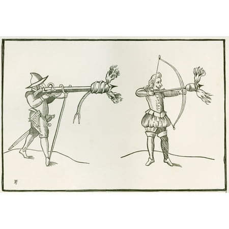 Fireworks From Gonnes And Bowes Shooting Fireworks Or Incendiaries From A Gun And A Bow From Thomas Smiths Art Of Gunnery 1643 From The British Army Its Origins Progress And Equipment Published 1868 C