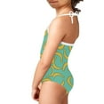 thumbnail image 4 of FOR U DESIGNS Banana One Piece Swimsuits for Girls Lace up Back Bathing Suit with Adjustable Strap Kdis Toddler Swimsuit Fashion Beach Sport Swimwear Size 5-6, 4 of 6