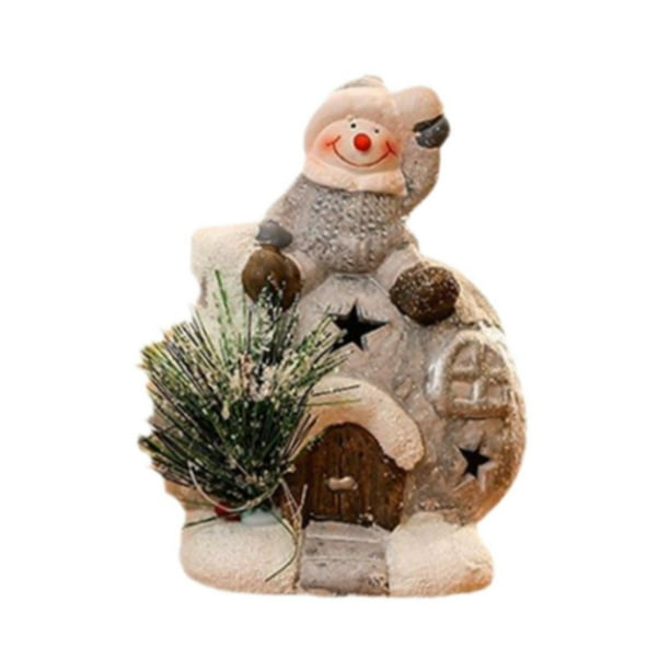 Adornos navideños de escritorio, figuras decorativas, coleccionables y artesanales para festivales. Muñeco de nieve