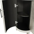 thumbnail image 5 of Modern Curved Sideboard 47.2-Inch Decorative Storage Cabinet Wooden Console Table Coffee Bar Cabinet with 4 Doors and Adjustable Interior Shelves for Living Room, Kitchen, Bedroom, Hallway(Champagne), 5 of 11